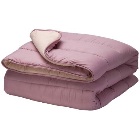 Pikolin Home - Piumino Reversibile 300 gr - Imbottitura Nordica Bicolore - per Letto da 180 - Tocco Piuma, Caldo, Traspirante, Colore Malva, 260 x 240 cm