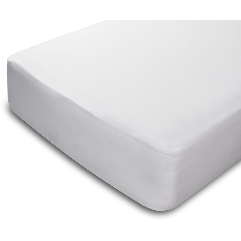 

Pikolin Home - Protector de colchón de punto de bambú impermeable 90x190/200cm , Cama de 90 , Blanco