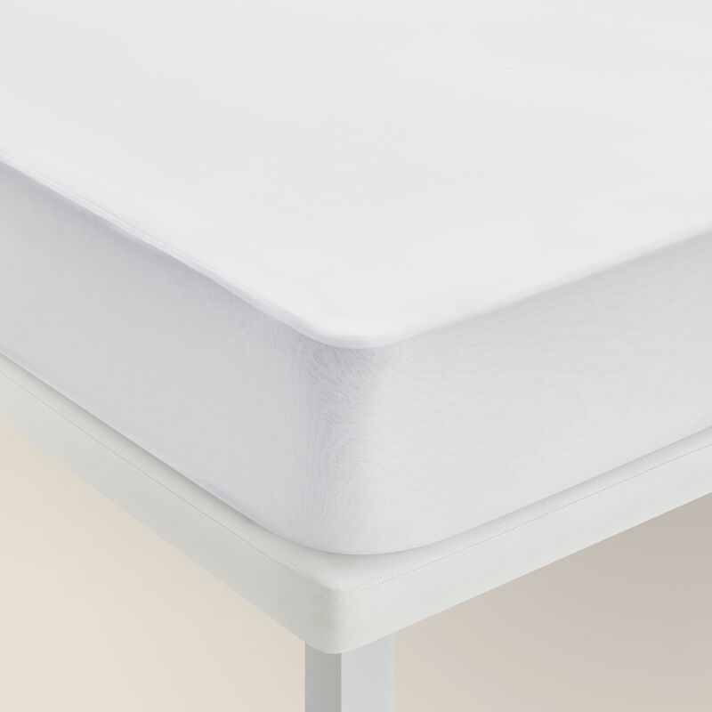 

Pikolin Home - Protector de colchón de punto impermeable y transpirable 90x190/200cm , Cama de 90 , Blanco