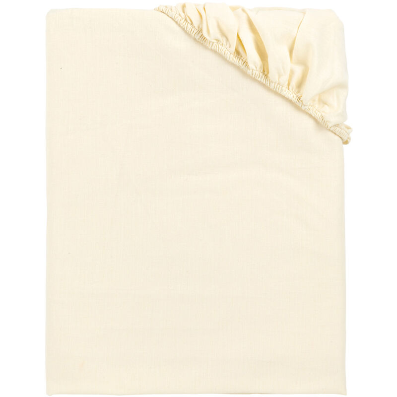 

Sábana bajera ajustable de 100% algodón transpirable 105x190/200cm , Cama de 105 , Beige - Pikolin Home