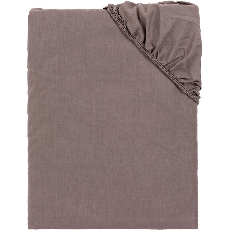 

Sábana bajera ajustable de 100% algodón transpirable 135x190/200cm , Cama de 135 , Gris - Pikolin Home