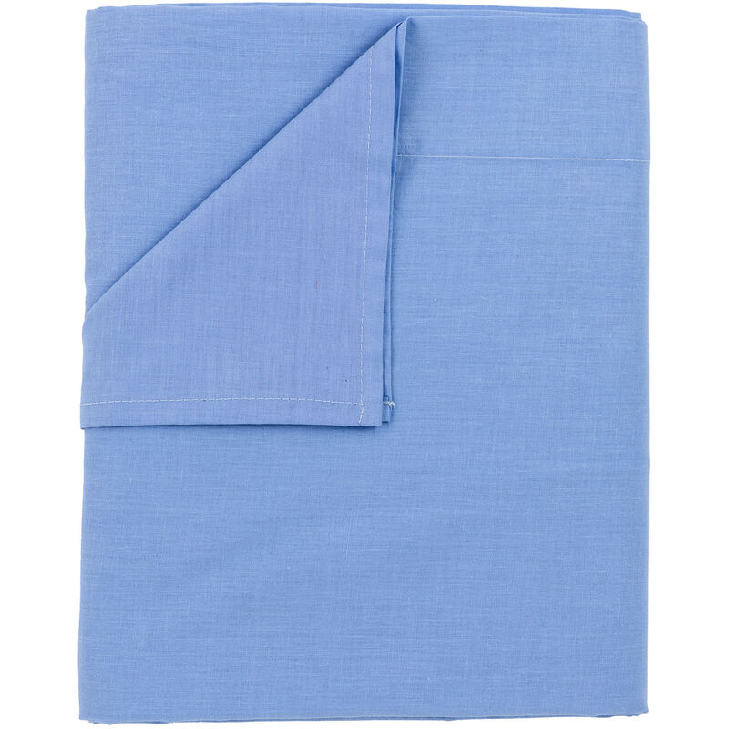 

Pikolin Home - Sábana encimera de 100% algodón transpirable y resistente 170x270cm , Cama de 90/100/105 , Azul claro