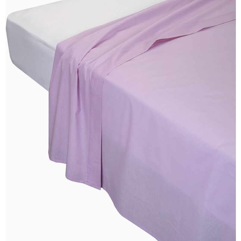 

Sábana encimera de 100% algodón transpirable y resistente 260x270cm , Cama de 150/160 , Lila - Pikolin Home