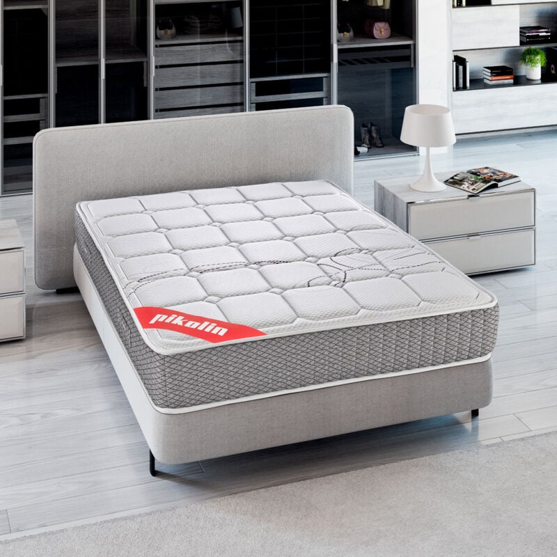 

PIKOLIN I Colchón 180x200 de muelles ensacados visco, firmeza Alta, Reversible, máxima Calidad, Alto 27 cm - Troas