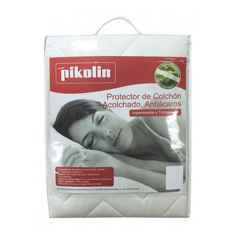 

Protector de colchón acolchado impermeable y antiácaros Pikolin Medidas 90X190CM