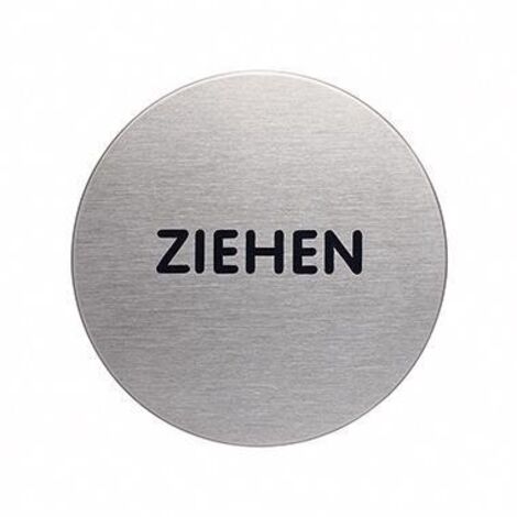 Piktogramm Türschild PICTO 65mm Edelstahl gebürstet silber metallic Ziehen