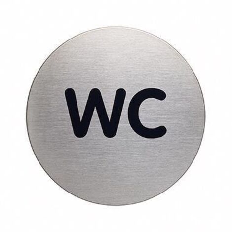 Piktogramm Türschild PICTO 83mm Edelstahl gebürstet silber metallic WC