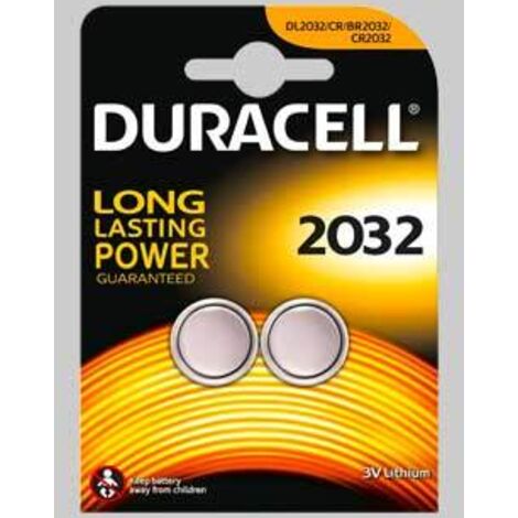 PILA A BOTTONE '2032' Blister 2 Pezzi - 10 pezzi- DURACELL