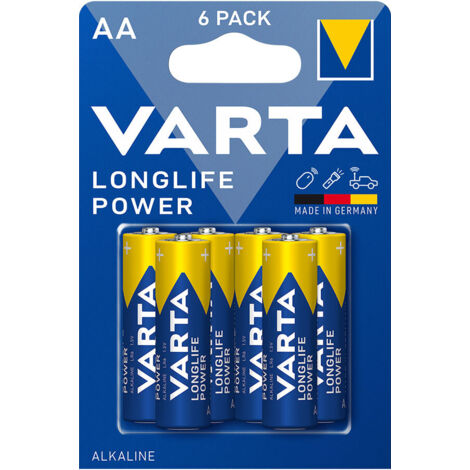 Pila Alcalina AA LR06 14.5x50.5mm Blister6uds Varta