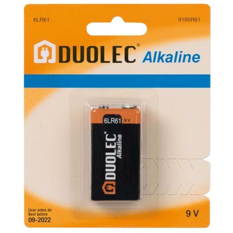 Pila alcalina Duolec 6LR61 9 V. 1 unid. - talla