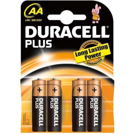 Pila alcalina lr06 aa 1,5v duracell 4 pz 5000394017641