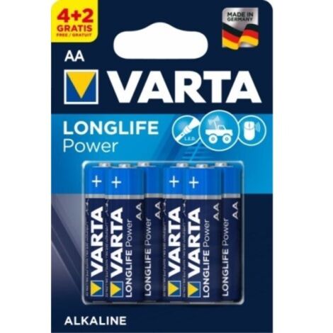Pila alcalina lr06 aa 1,5v high energy varta 6 pz