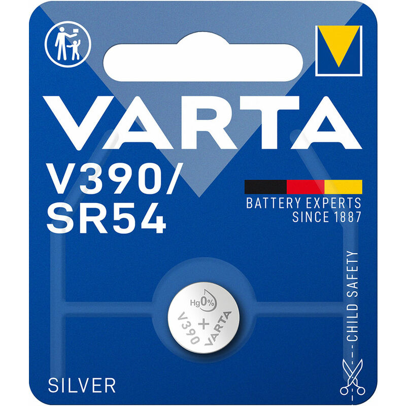 

Micro pila boton silver sr54 - v390 1,55v (blister 1 unid) ø11,6x3,05mm - Varta