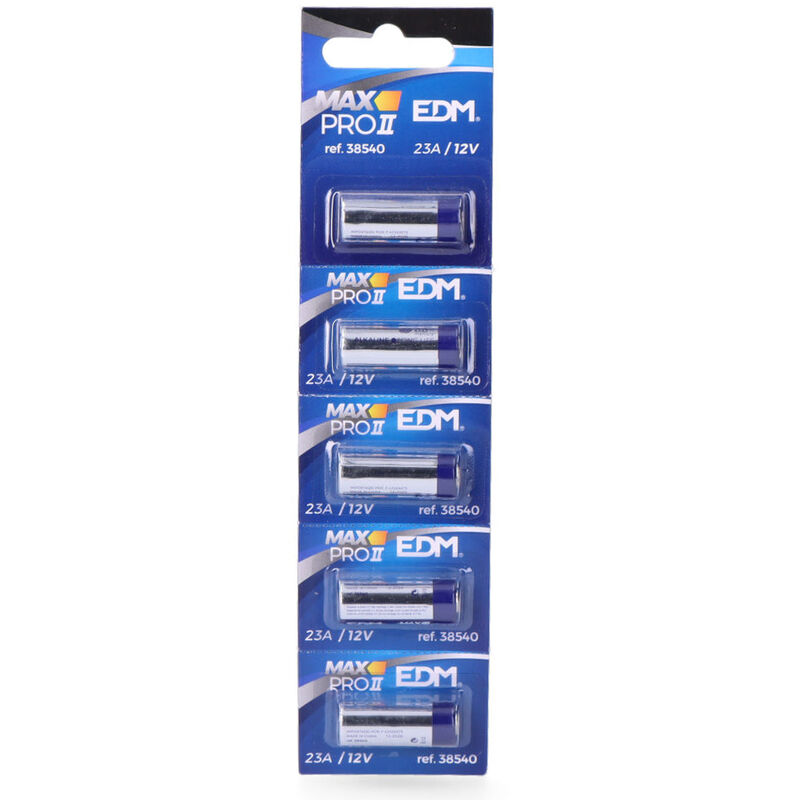 

EDM Pila alkalina edm max-pro 23a 12v mando a distancia (blister 5 unid) ø10,3x28,5mm