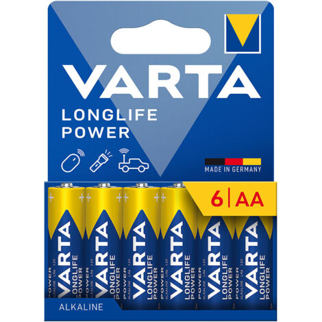 Pila alkalina longlife power aa - lr06 (blister cartón 6 uds) ø14,5 x 50,5 mm