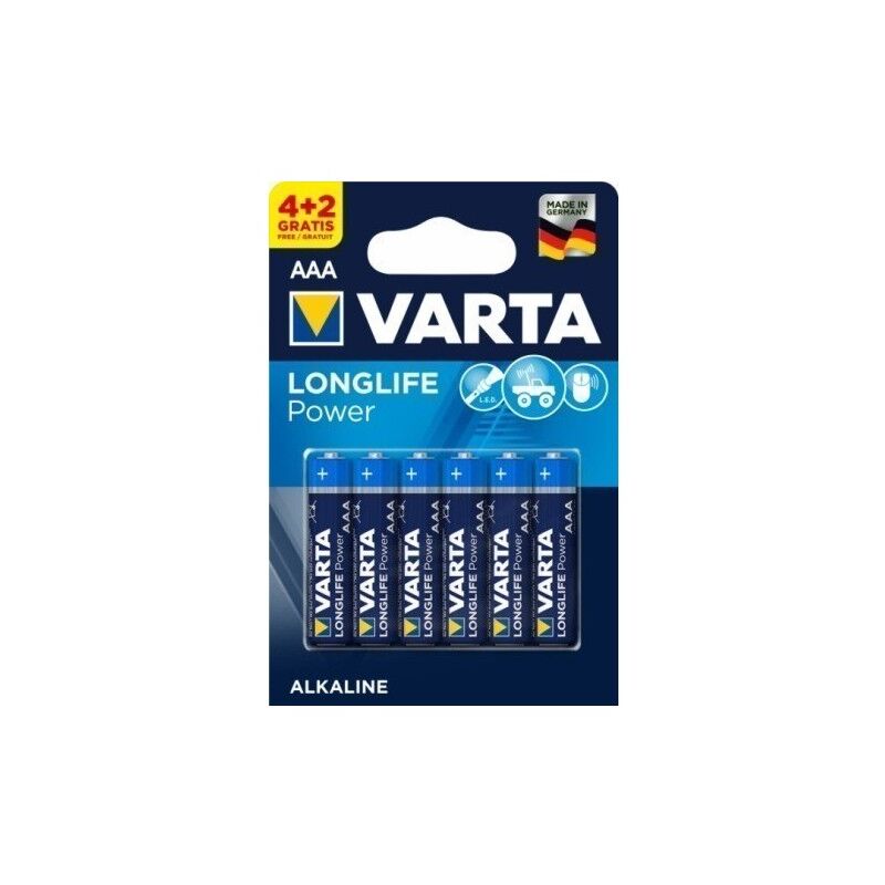 

S.of. pila alkalina aaa - lr03 (blister 6 unid 4+2) ø10,5x44,5mm - Varta