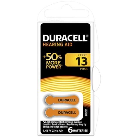 Pila audifono da13 duracell 6 pz 96077566