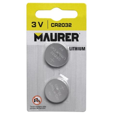 Pila Boton Alcalina Maurer CR2032 (2 piezas)