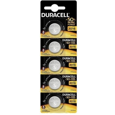 Pila Boton Cr2016 Litio Duracell 5 Pz