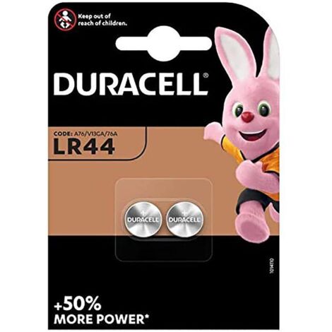 Pila boton lr44 duracell 2 pz