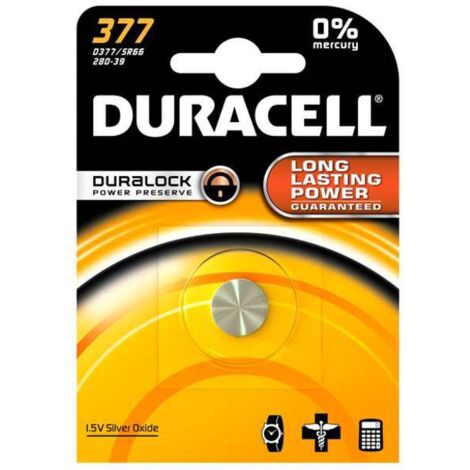 Pila Bottone Ossido Argento          D377 Duracell