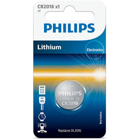 Pila de Botón Philips CR2016/ 3V