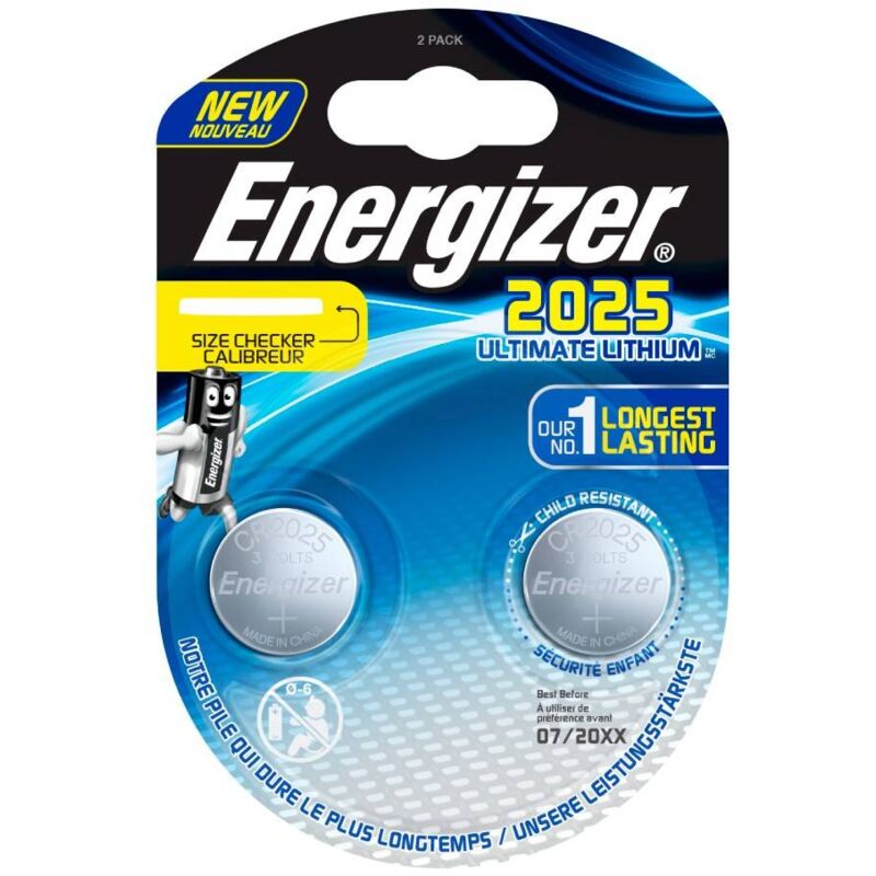 

Pila CR2025 Lithium Performance, Blister de 2 Ud - Energizer