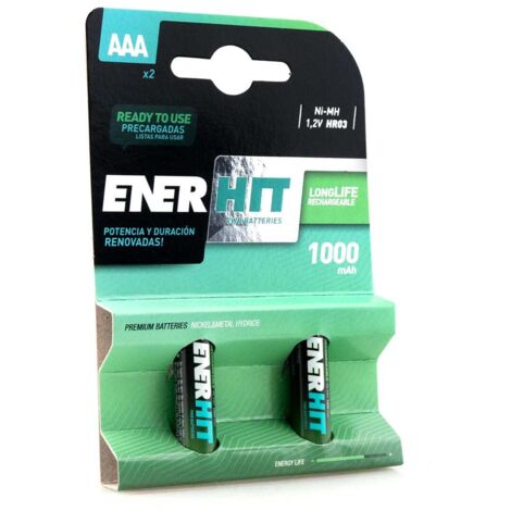 Pila enerhit recargable hr03 1000mah blíster 2uds