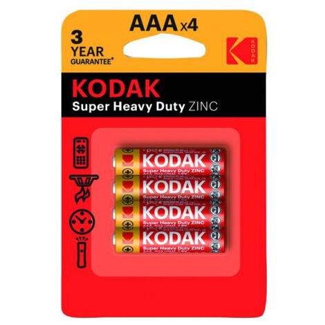 Pila Kodak Zinc de alta resistencia Miniestilo 4U AAA