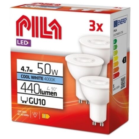 PILA LED-Lampe GU10 4,7W kalte Farbe 3 Stück