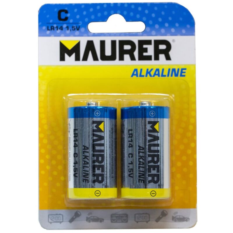 

Pila alcalina c / lr14 (blister 2 piezas) - Maurer