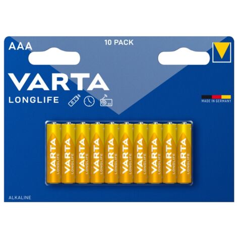 PILA MINISTILO AAA LONGLIFE X10 VARTA.
