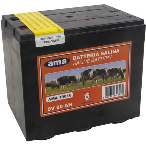 Batteria salina 9V 90Ah per recinto elettrico o elettrificatore