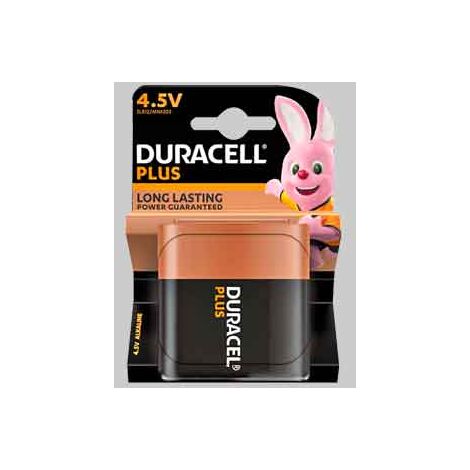 Pila plus power piatta 4,5v duracell blister 1 pezzo conf. da 10 pz