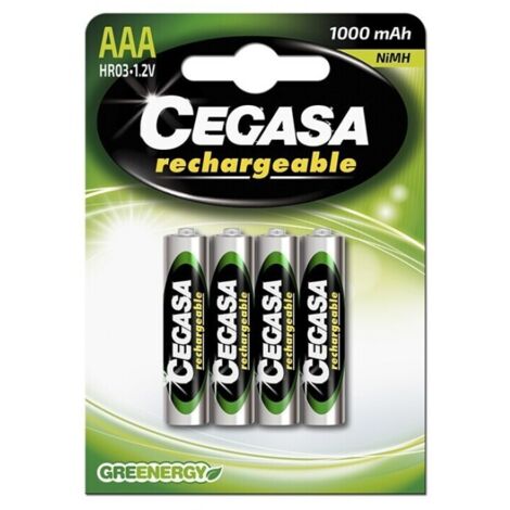 Pila Recargable CEGASA Tipo AAA HR03 1000 mAh BL4