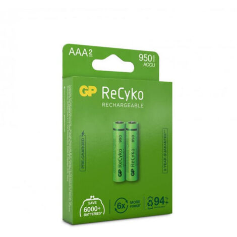 Pila recargable GP AAA 1000mAh Pack 2uds