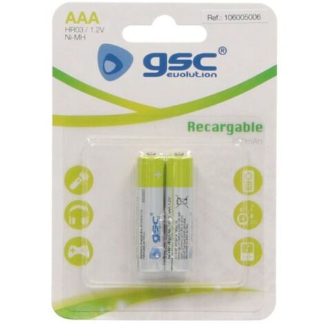 Pila recargable GSC Evolution HR03 (AAA) Blíster 2ud