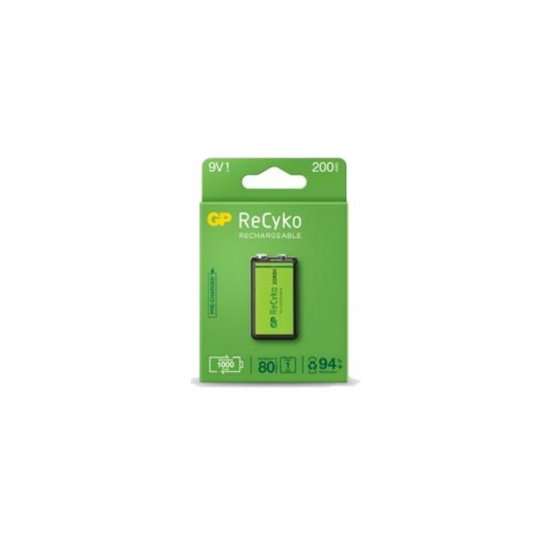 

Pila Recargable Recyko 9V 6LR661 200Mah - General De Pilas