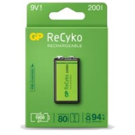 Pila Recargable RECYKO 6LR61 9V 200MAH 1UND