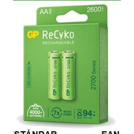 Pila Recargable Recyko General de Pilas LR6 AA 2600Mah