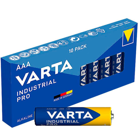 Pila varta industrial pro aaa - lr03 caja 10 uds ø10,5x44,5mm