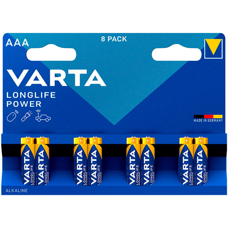 

S.of. pila long life power aaa - lr03 (blister 8 unid) ø10,5x44,5mm - Varta