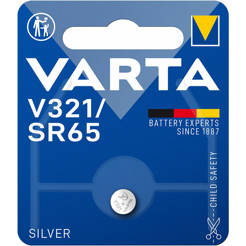 

Micro pila silver sr65 - v321 1,55v (blister 1 unid) ø6,8x1,65mm - Varta