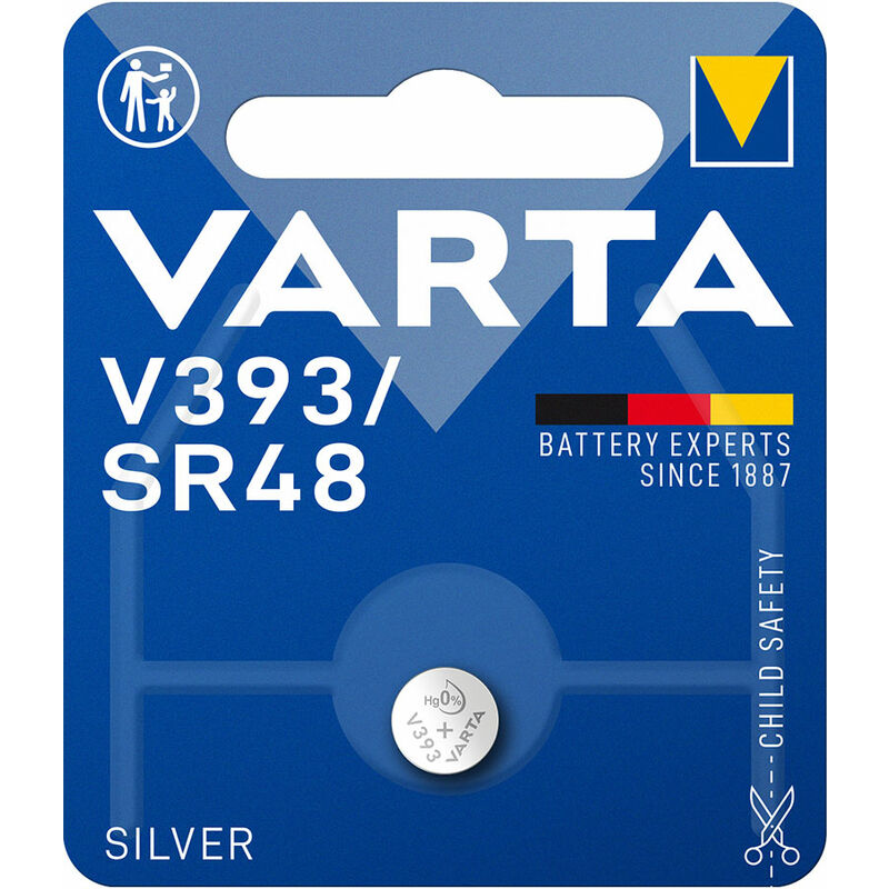 

Micro pila boton silver sr48 - v393 1,55v (blister 1 unid) ø7,9x5,4mm - Varta