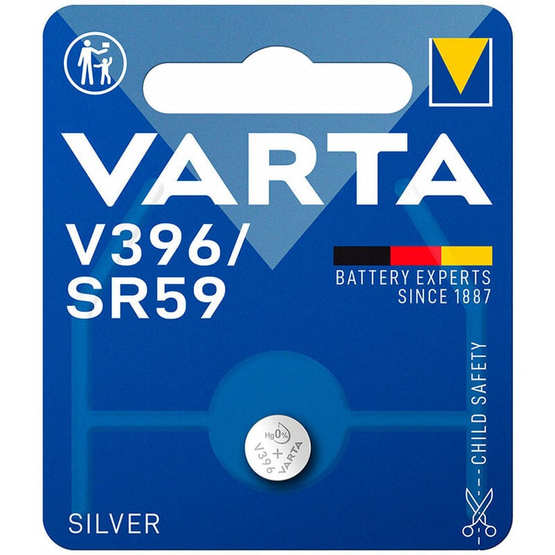 

Micro pila boton silver sr59 - v396 1,55v (blister 1 unid) ø7,9x2,6mm - Varta