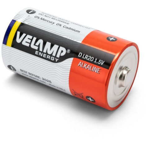 Pilas alcalinas D de 1,5V LR20 VELAMP