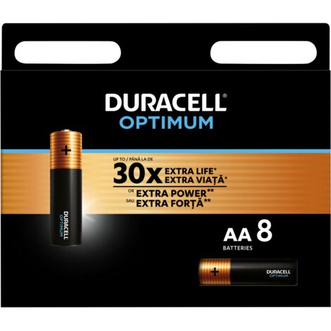Pilas alcalinas Duracell OPTIMUM AA 8 uds.