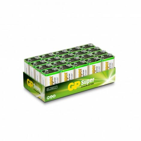 Pilas alcalinas GP de 9 V, 1604 A y 6LF22 (paquete de 20)
