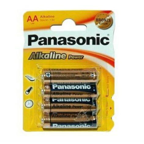 Pilas alcalinas Panasonic l.R-6B 1.5V (AA) 4 uds