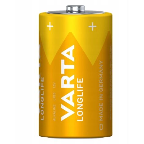 Pilas alcalinas Varta LR20 R20 D (2 unidades, 16500 mAh)